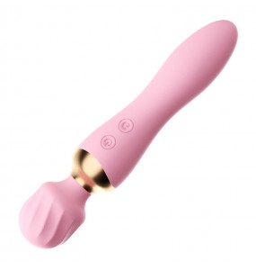 MizzZee - Dual-Head Vibrators Wand (Chargeable - Pink)